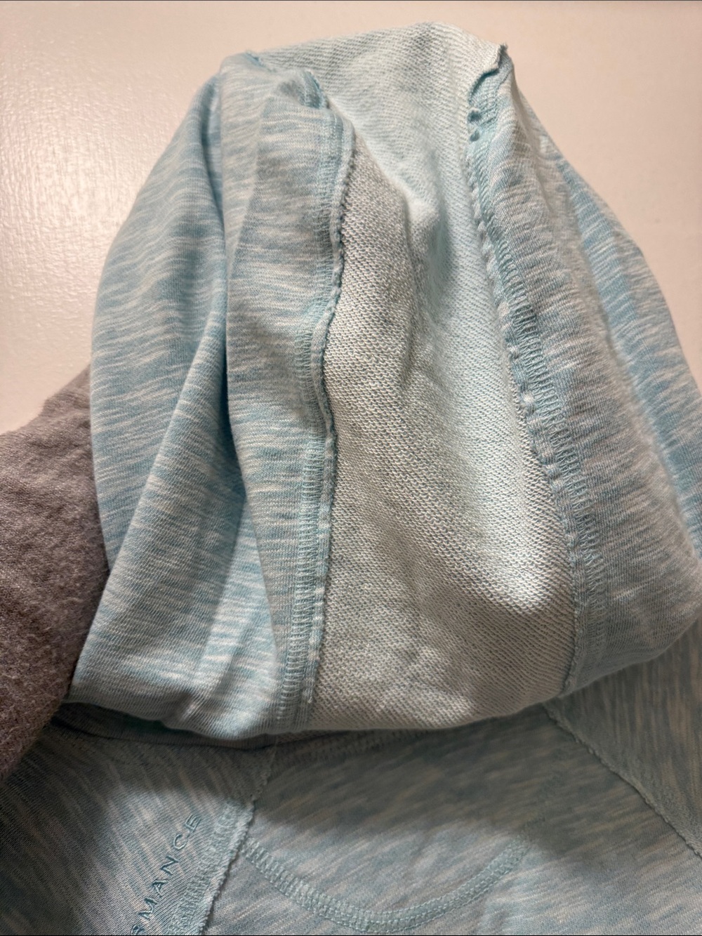 Light Blue/Aqua Hooded Women's Sweatshirt - Picture 5 of 5